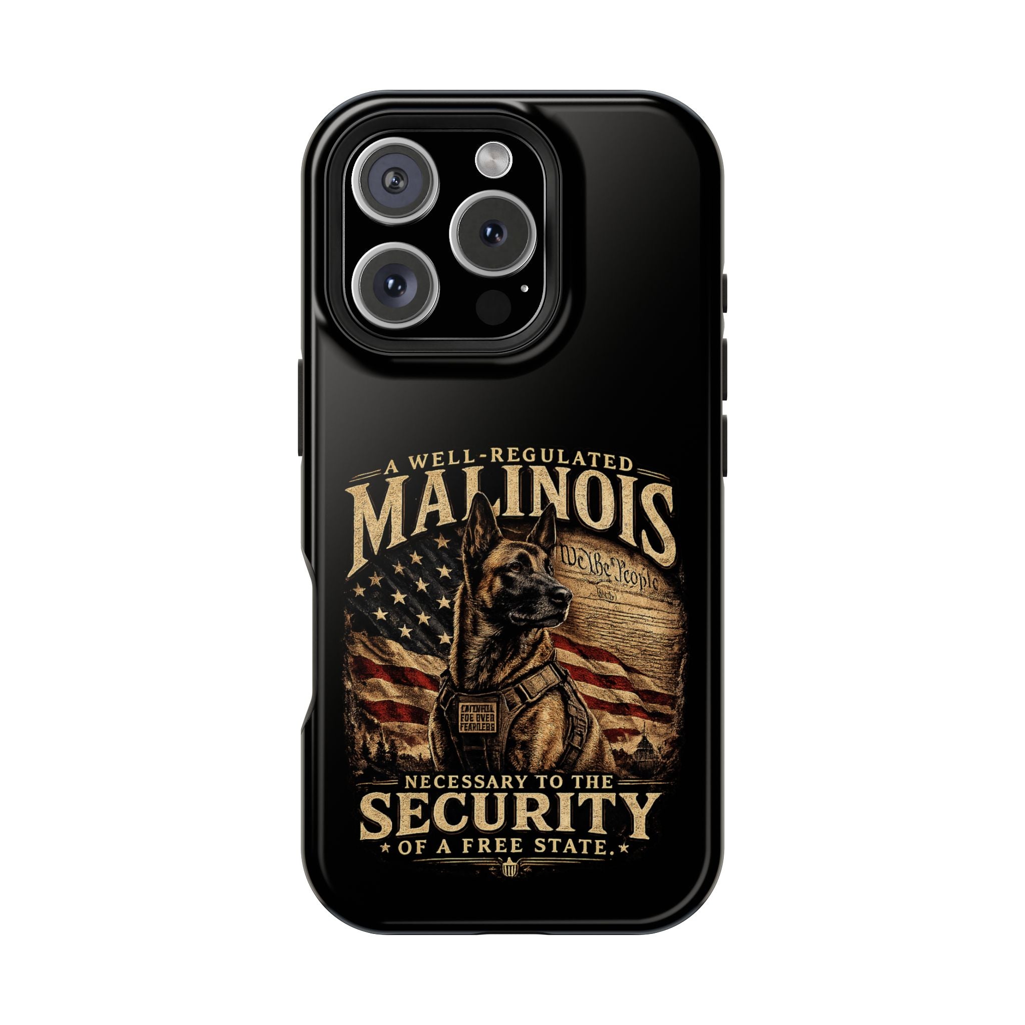 Phone Case — "A Well-Regulated Malinois: Necessary to the Security" Magnetic Impact-Resistant Case