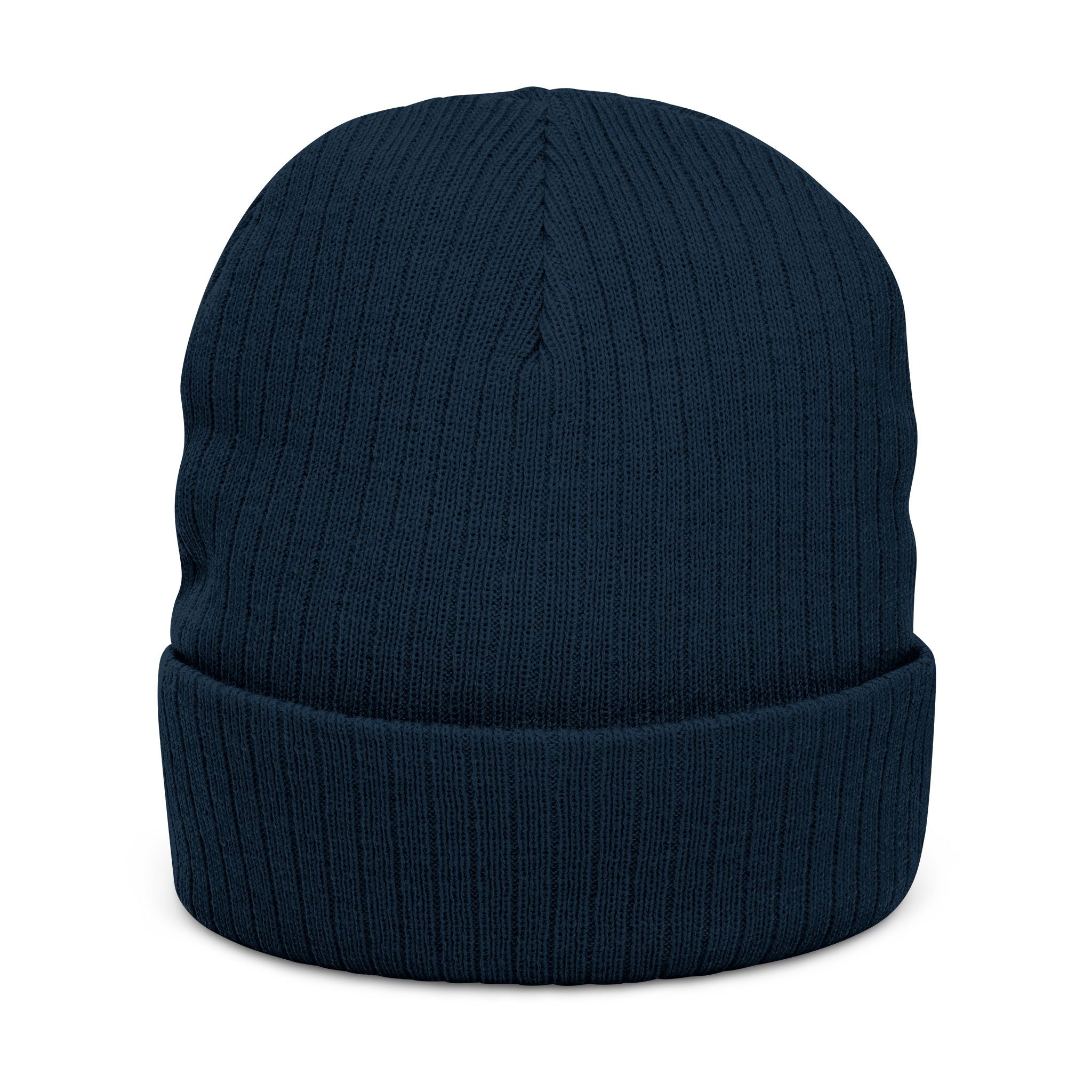 Embroidered Ribbed Beanie — 'Maligator World' Patch Knit Hat