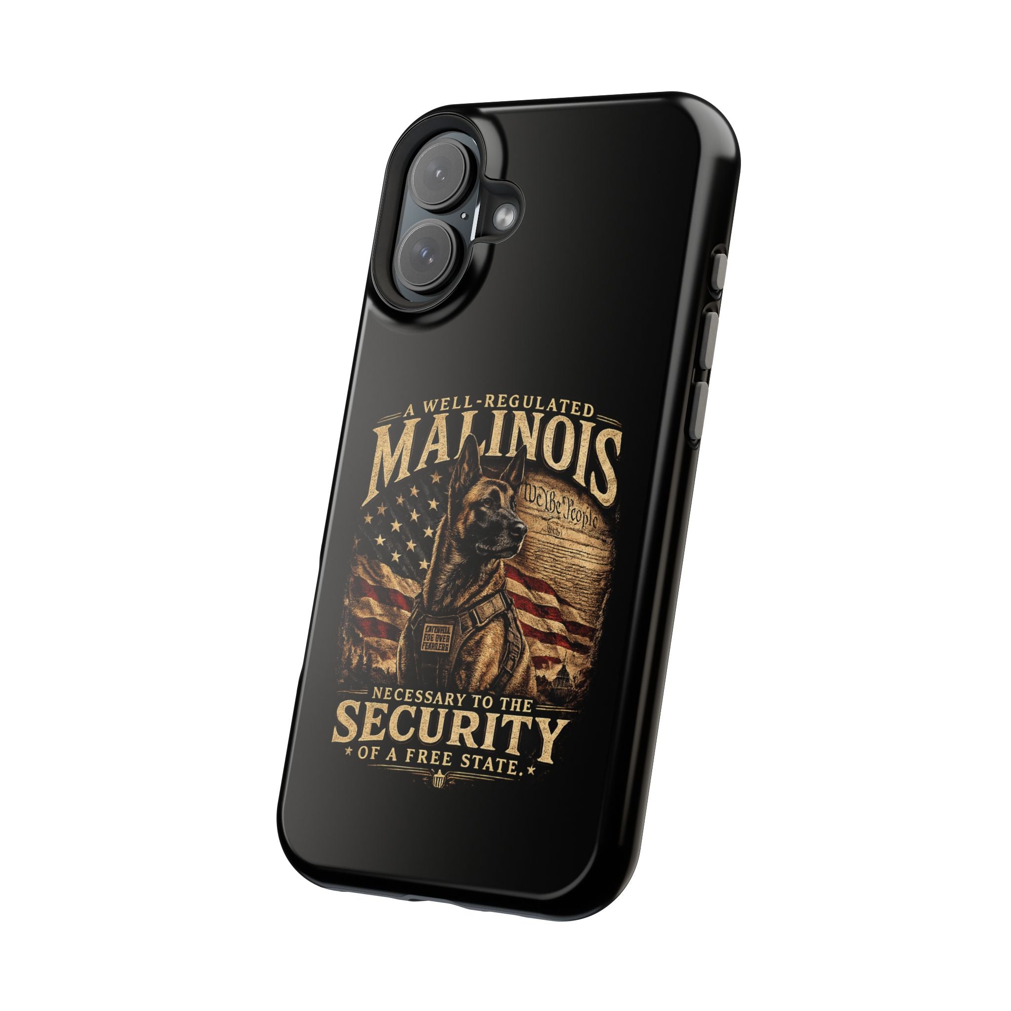 Phone Case — "A Well-Regulated Malinois: Necessary to the Security" Magnetic Impact-Resistant Case