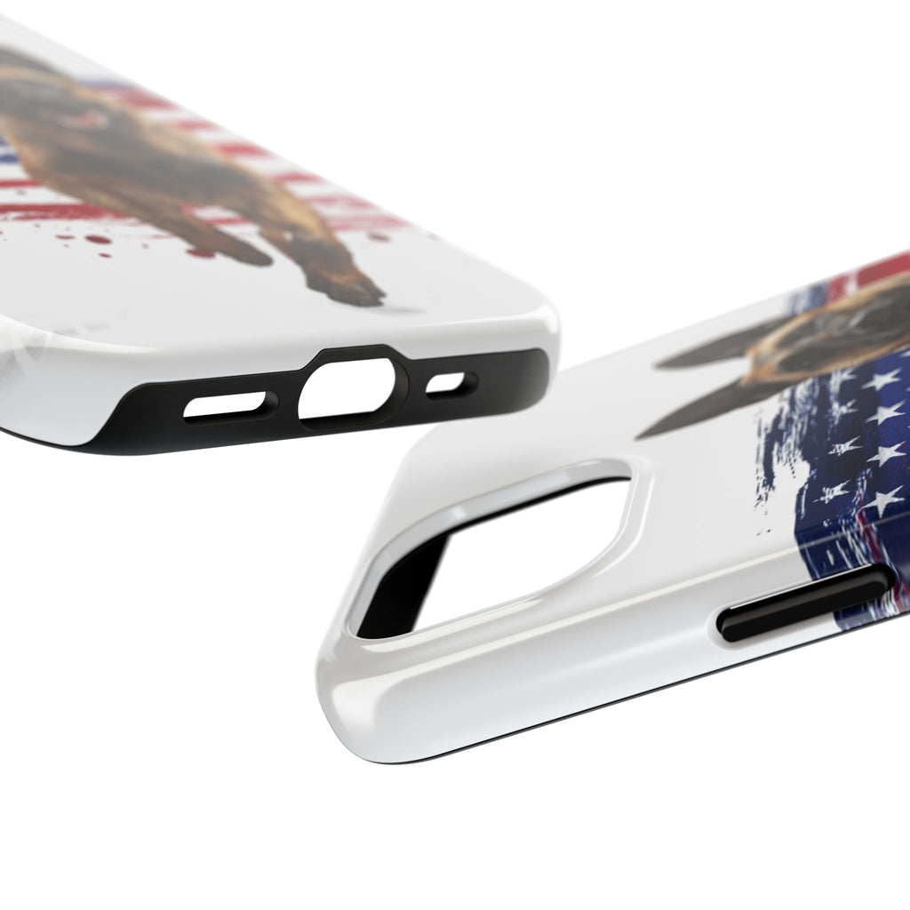 Patriotic Belgian Malinois Phone Case | American Flag K9 Protection