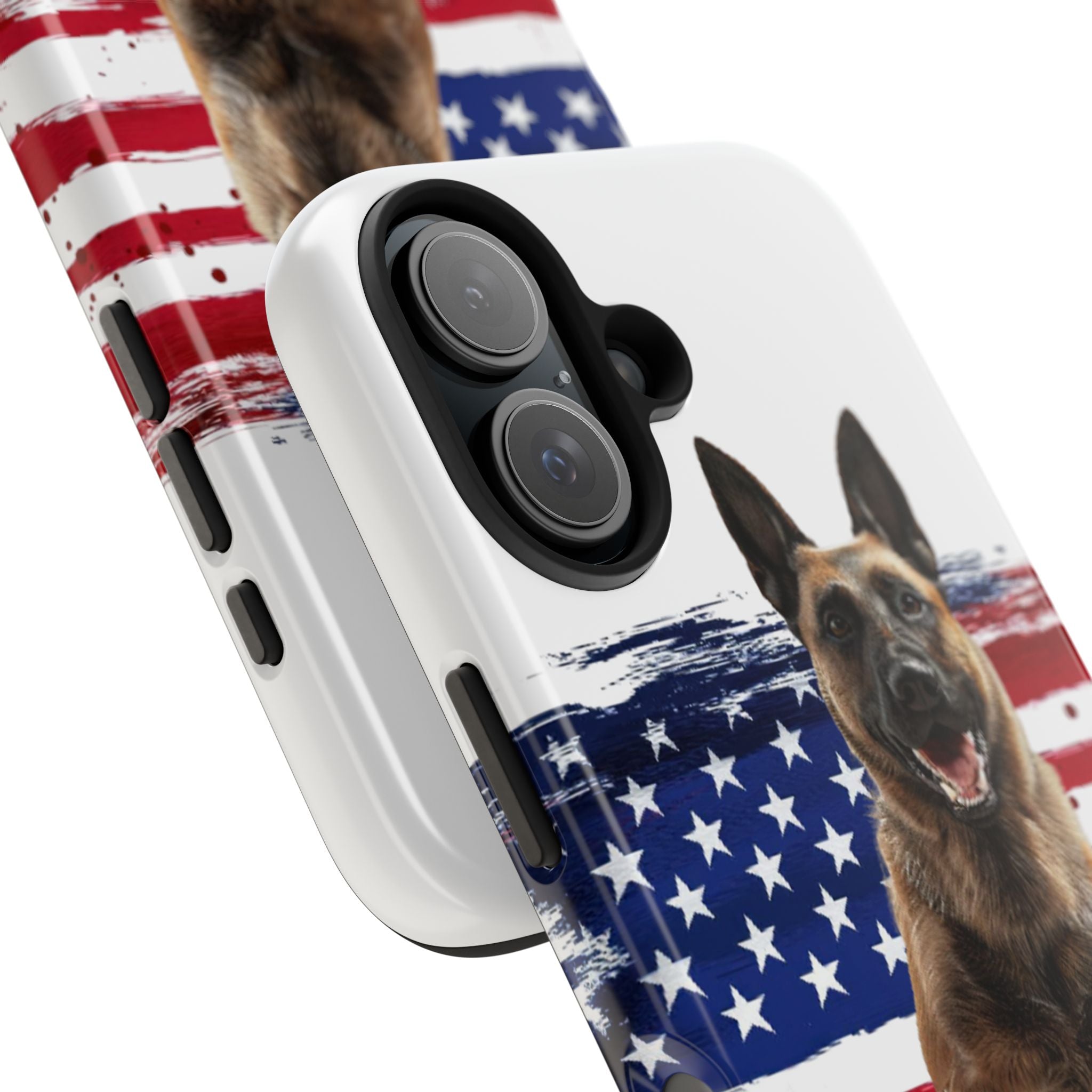 Patriotic Belgian Malinois Phone Case | American Flag K9 Protection