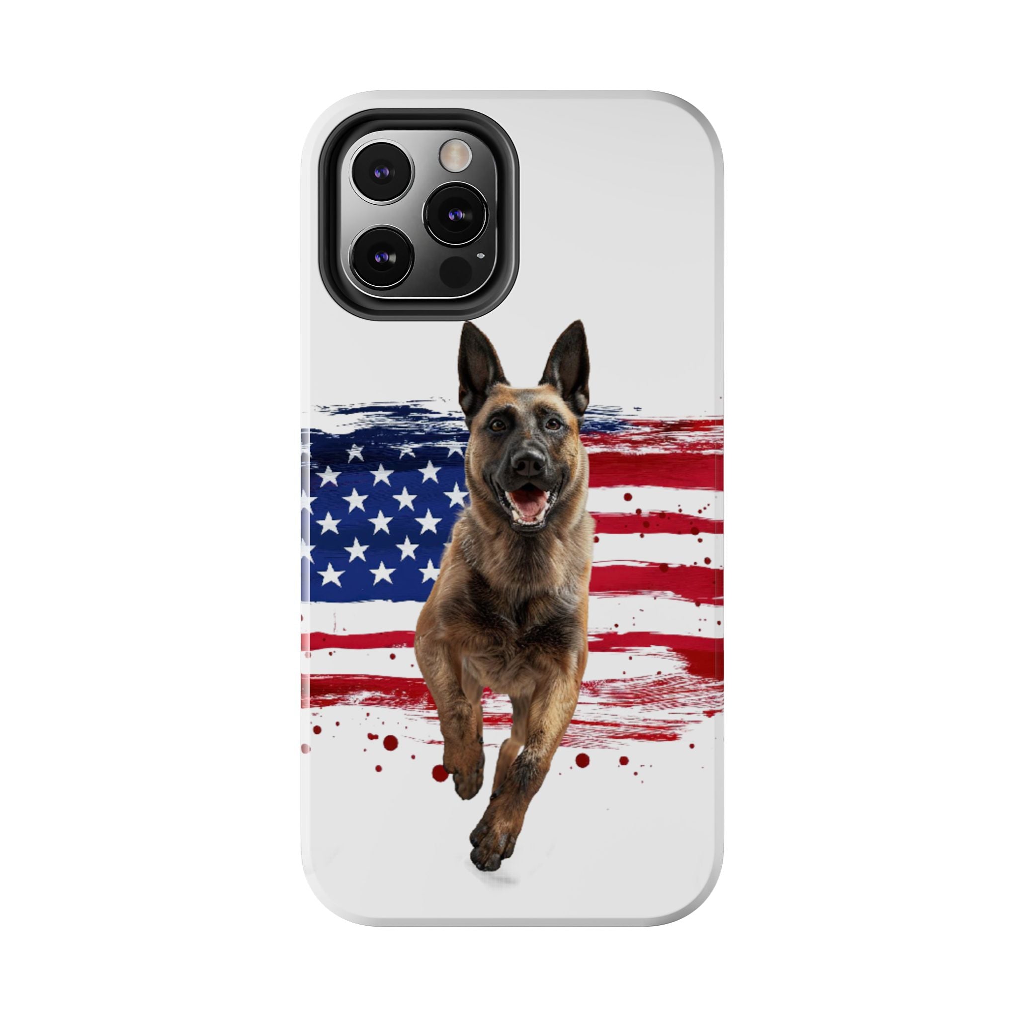 Patriotic Belgian Malinois Phone Case | American Flag K9 Protection