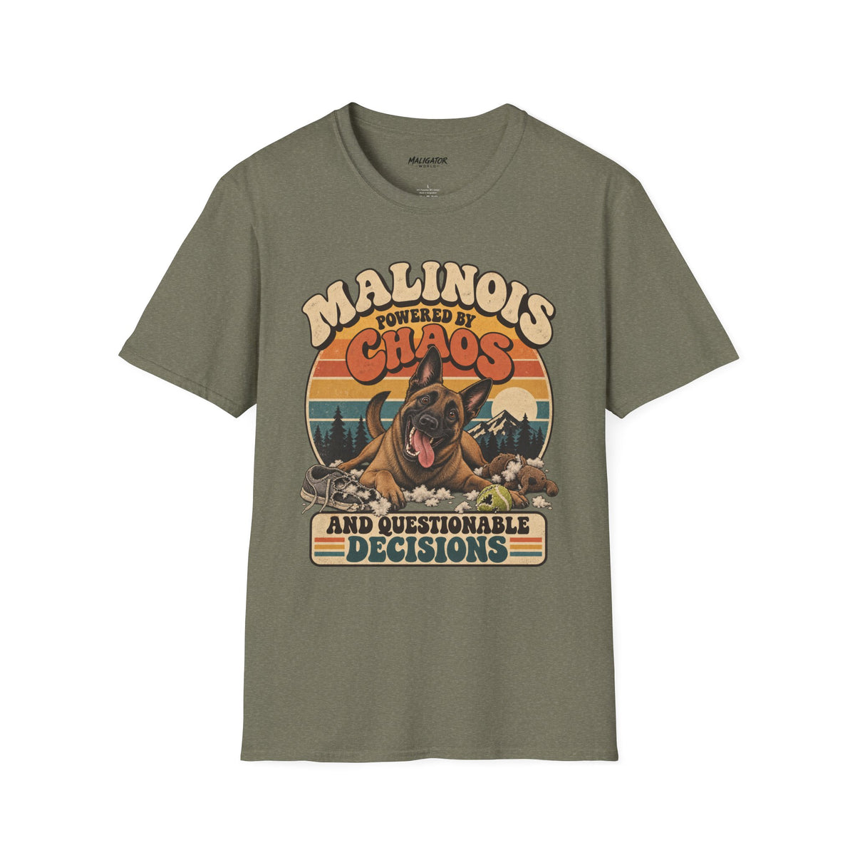 Malinois Chaos and Questionable Decisions Tee // Good Dog Daze Collection