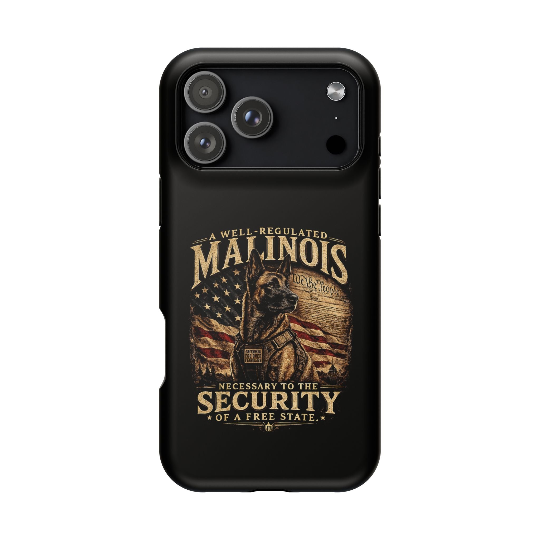 Phone Case — "A Well-Regulated Malinois: Necessary to the Security" Magnetic Impact-Resistant Case