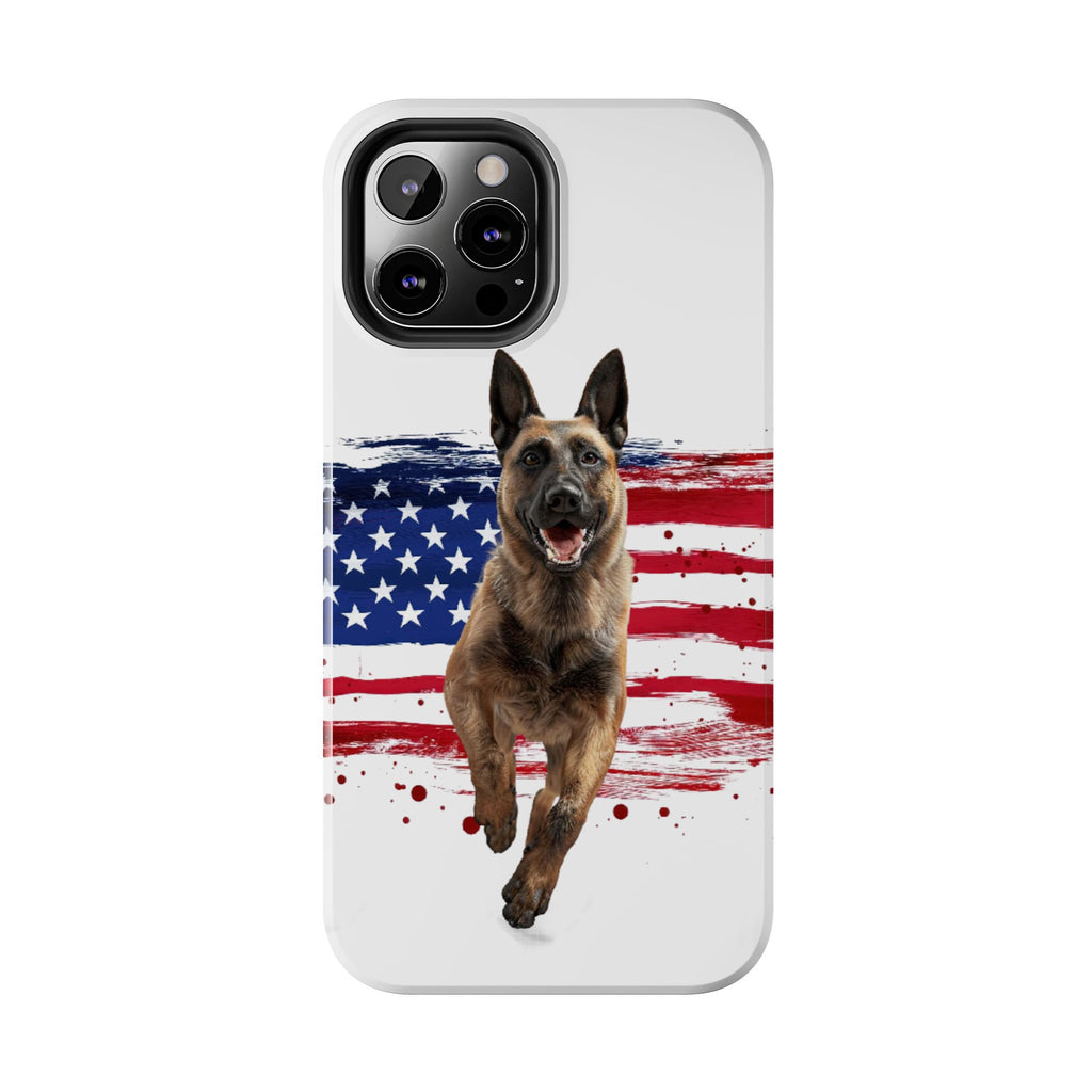 Patriotic Belgian Malinois Phone Case | American Flag K9 Protection