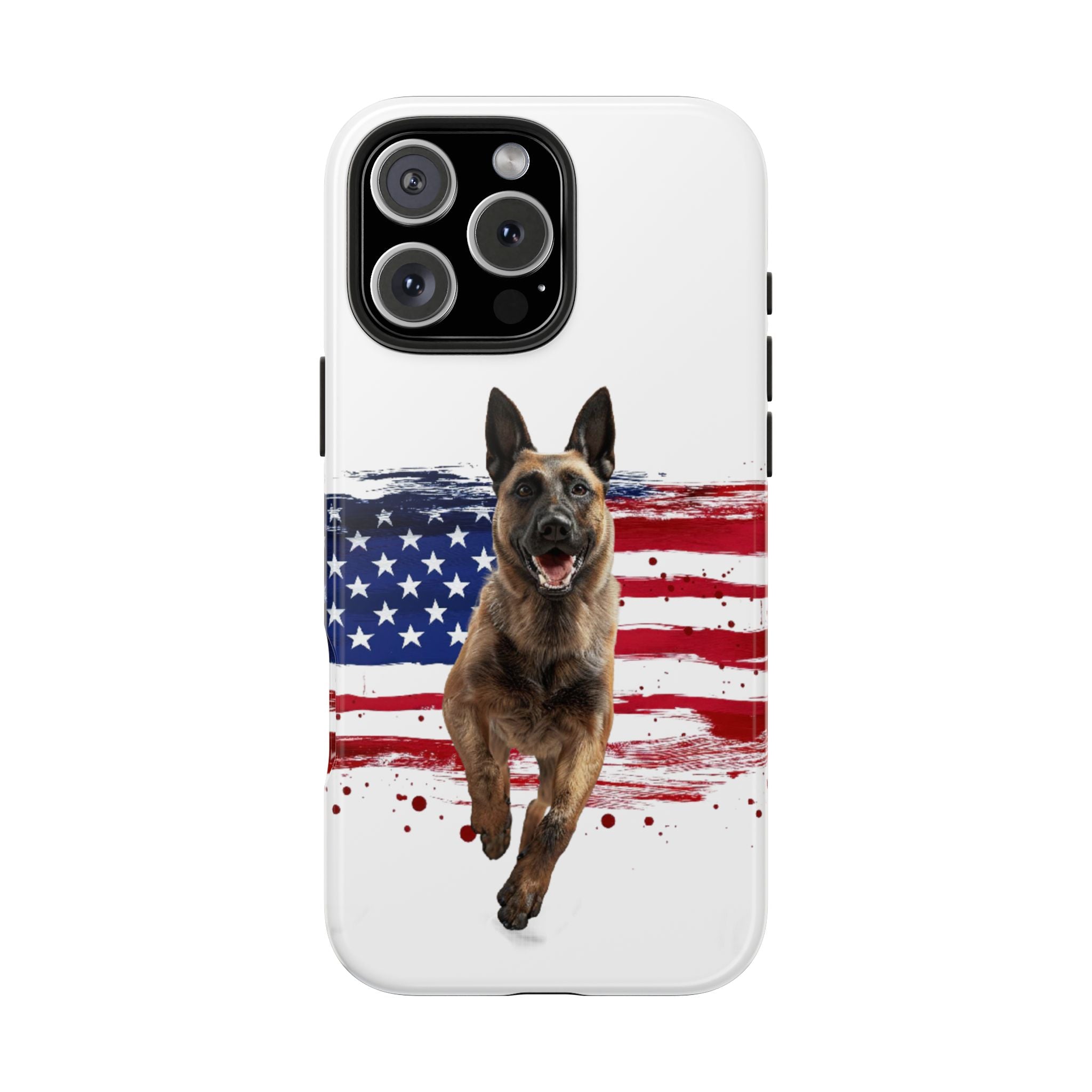 Patriotic Belgian Malinois Phone Case | American Flag K9 Protection