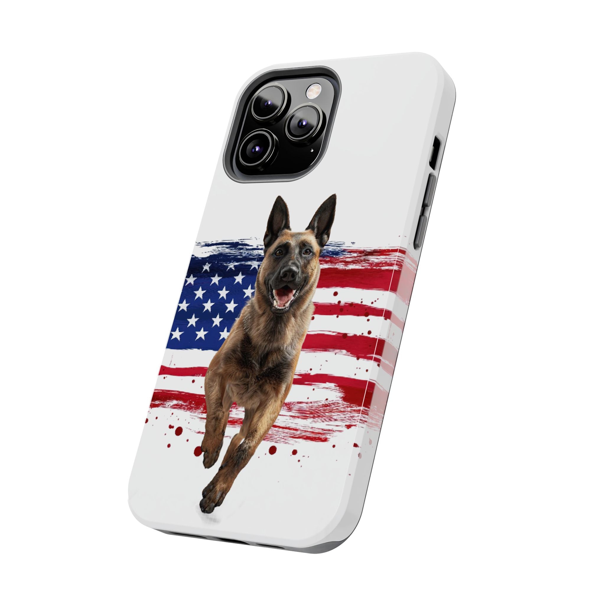 Patriotic Belgian Malinois Phone Case | American Flag K9 Protection