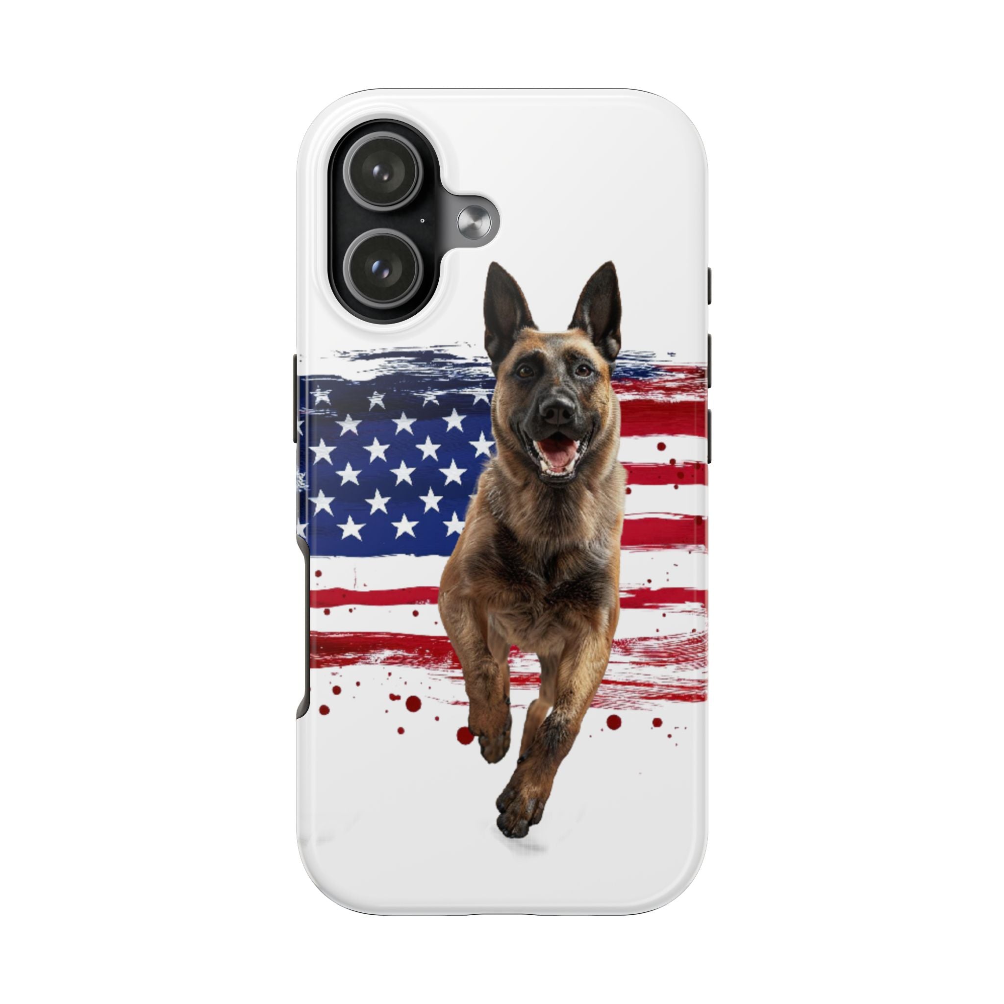 Patriotic Belgian Malinois Phone Case | American Flag K9 Protection