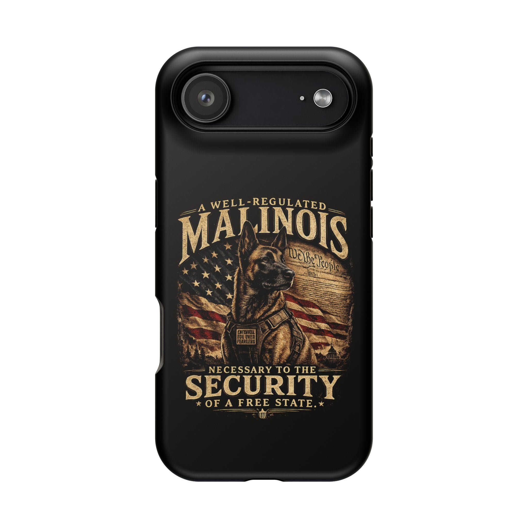 Phone Case — "A Well-Regulated Malinois: Necessary to the Security" Magnetic Impact-Resistant Case