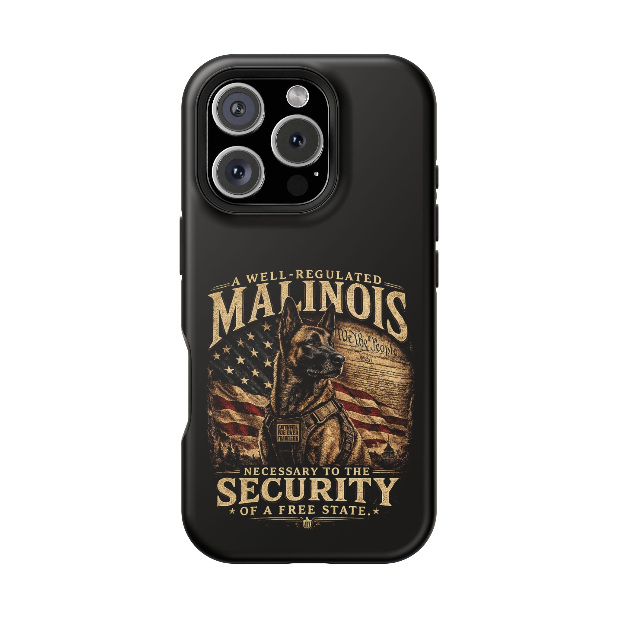 Phone Case — "A Well-Regulated Malinois: Necessary to the Security" Magnetic Impact-Resistant Case