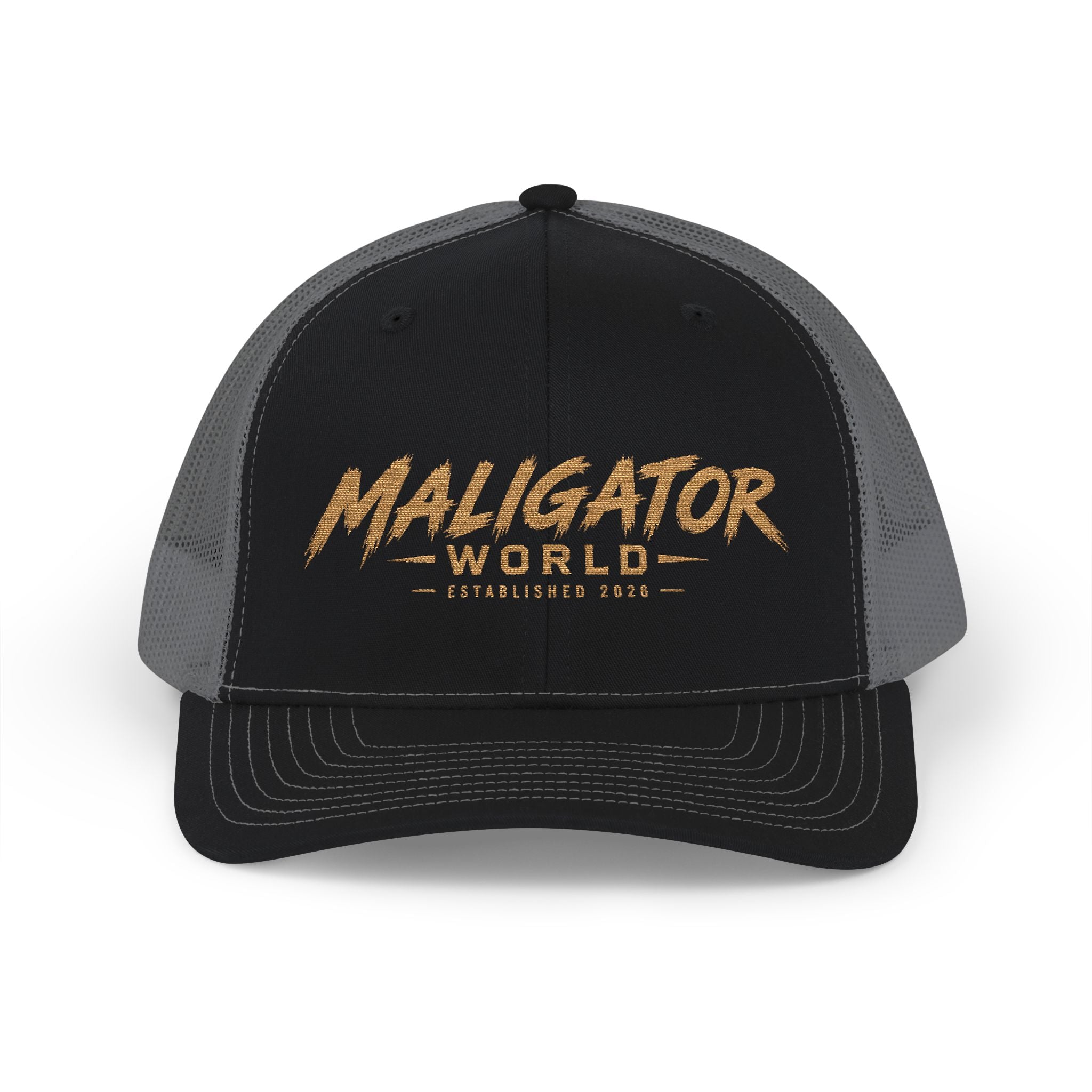 Malinois Trucker Cap — "Maligator World" Embroidered Snapback