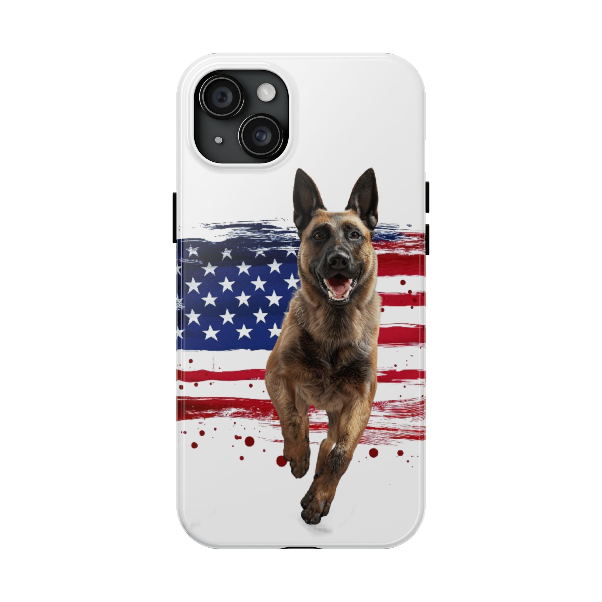 Patriotic Belgian Malinois Phone Case | American Flag K9 Protection
