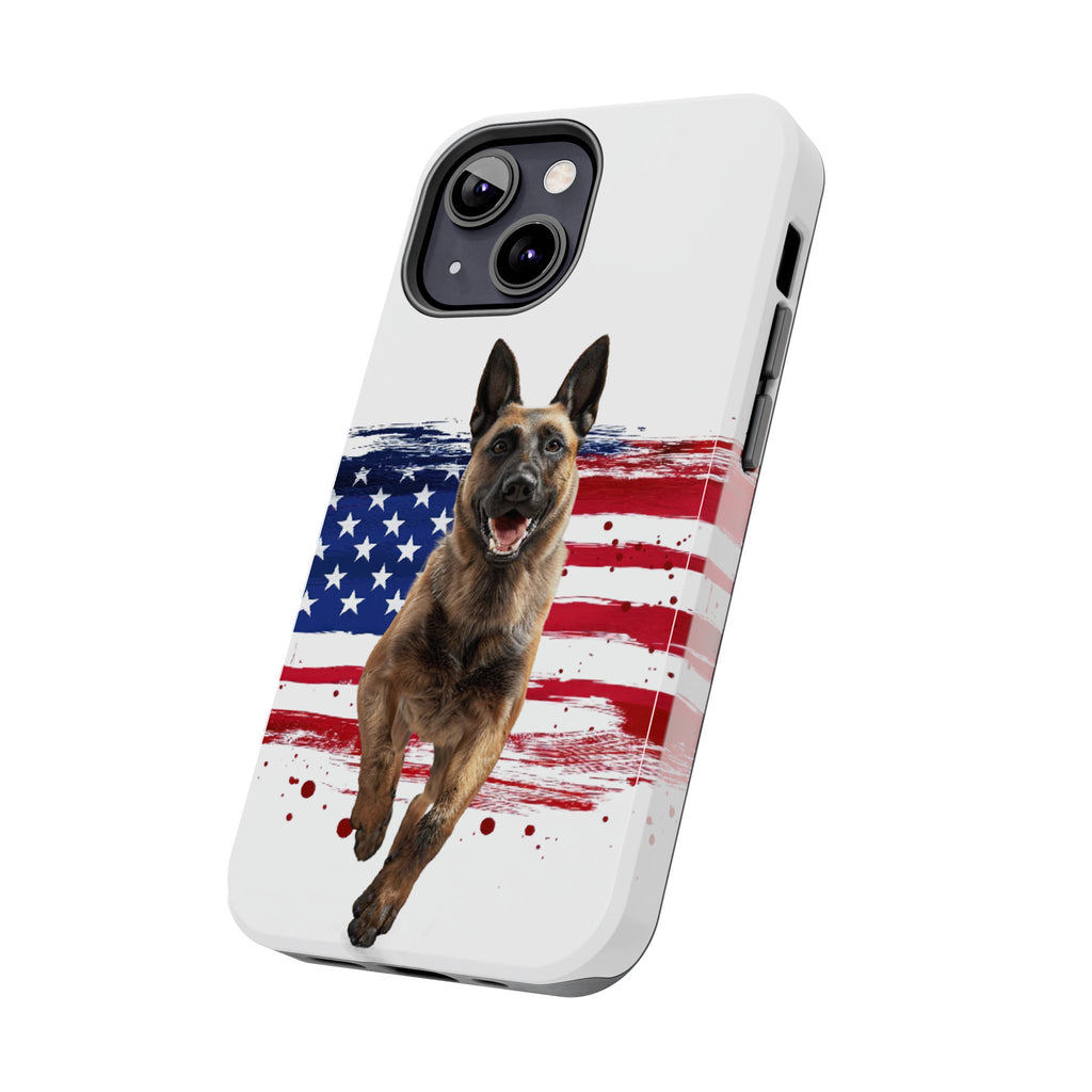 Patriotic Belgian Malinois Phone Case | American Flag K9 Protection