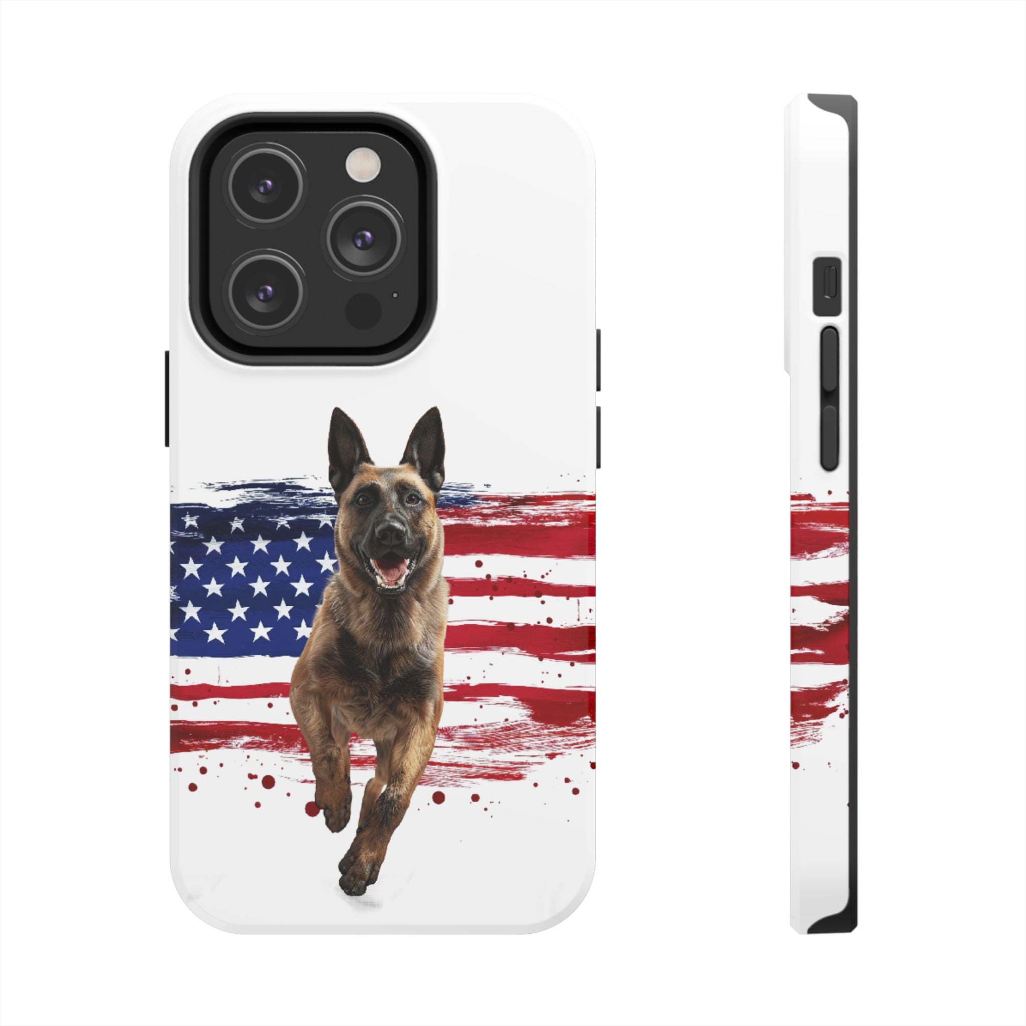 Patriotic Belgian Malinois Phone Case | American Flag K9 Protection