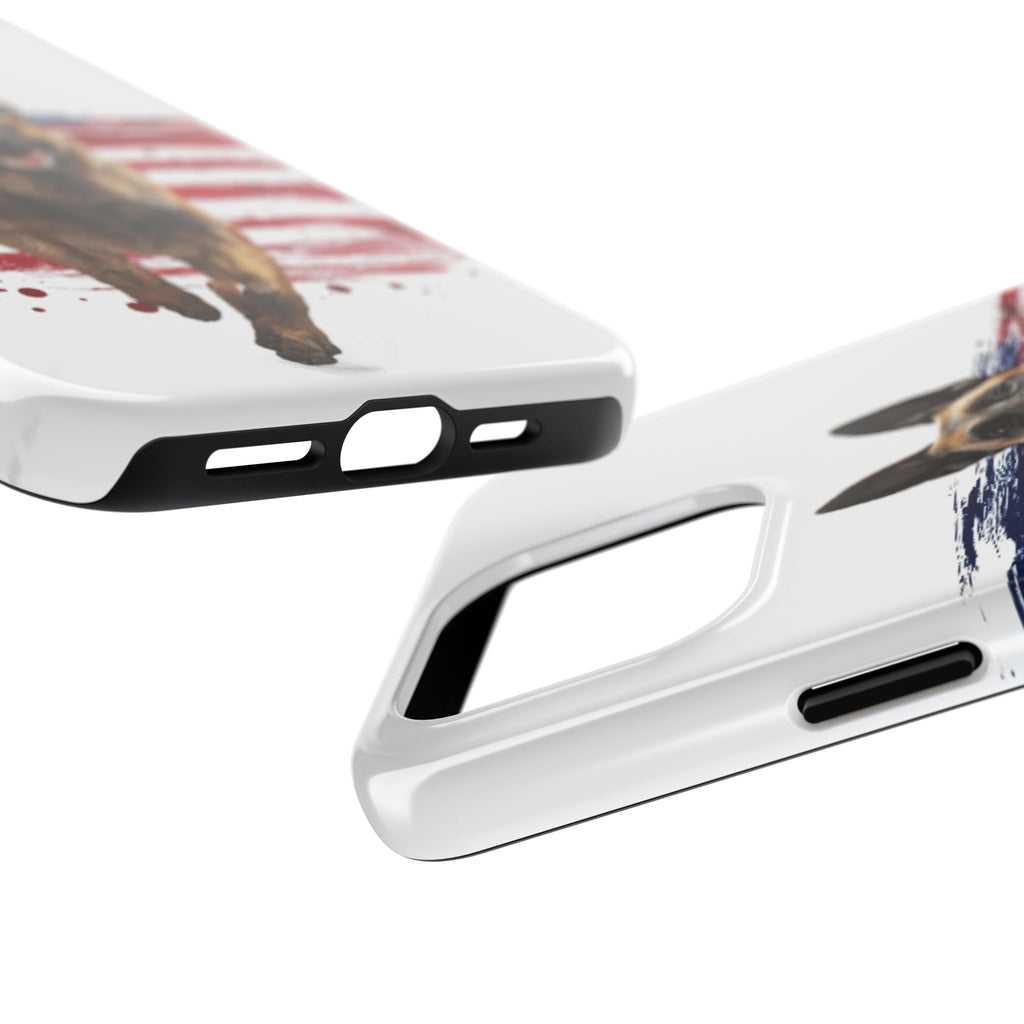 Patriotic Belgian Malinois Phone Case | American Flag K9 Protection