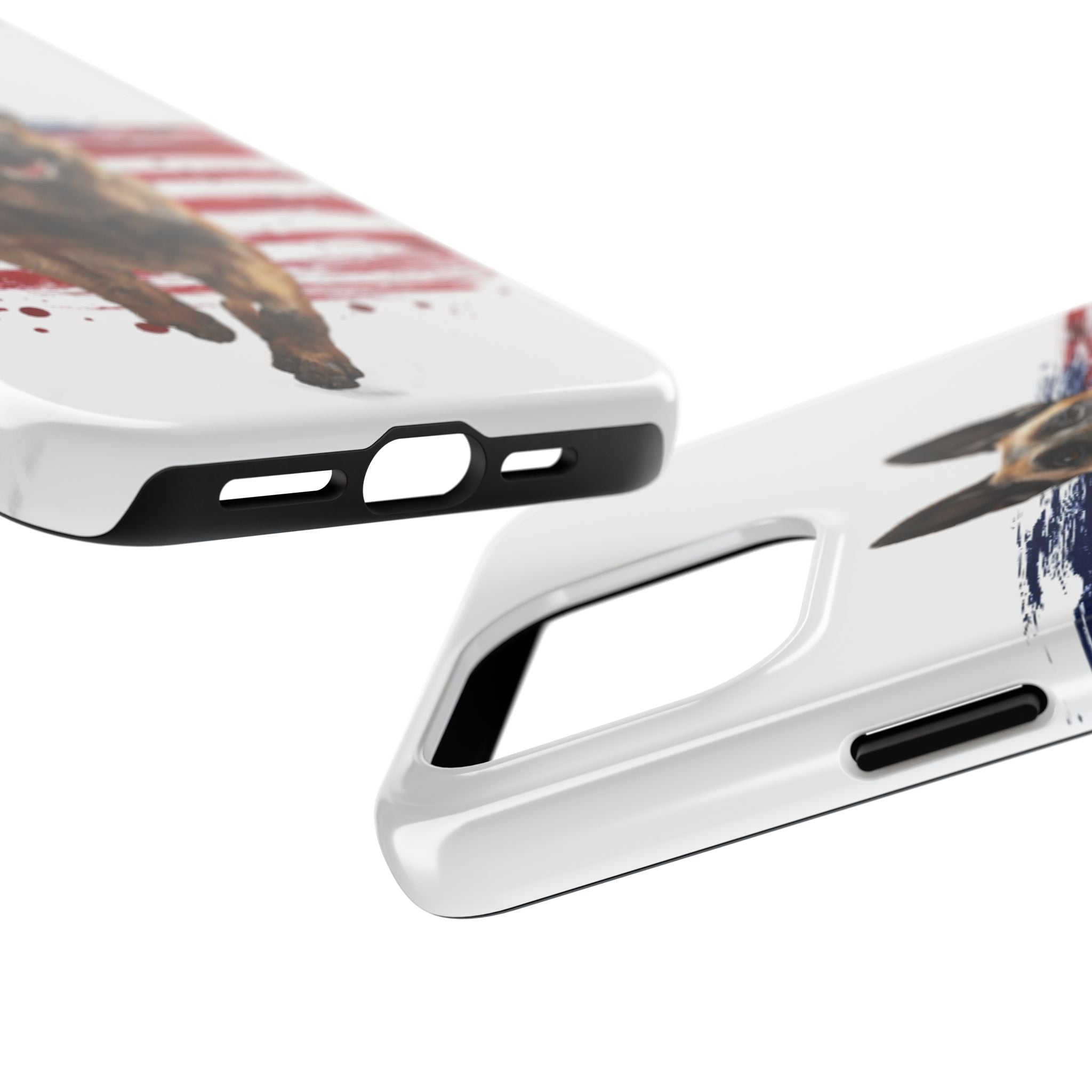 Patriotic Belgian Malinois Phone Case | American Flag K9 Protection