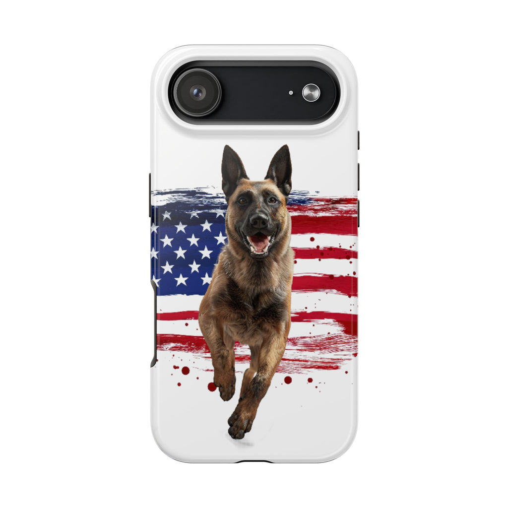 Patriotic Belgian Malinois Phone Case | American Flag K9 Protection
