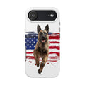 Patriotic Belgian Malinois Phone Case | American Flag K9 Protection