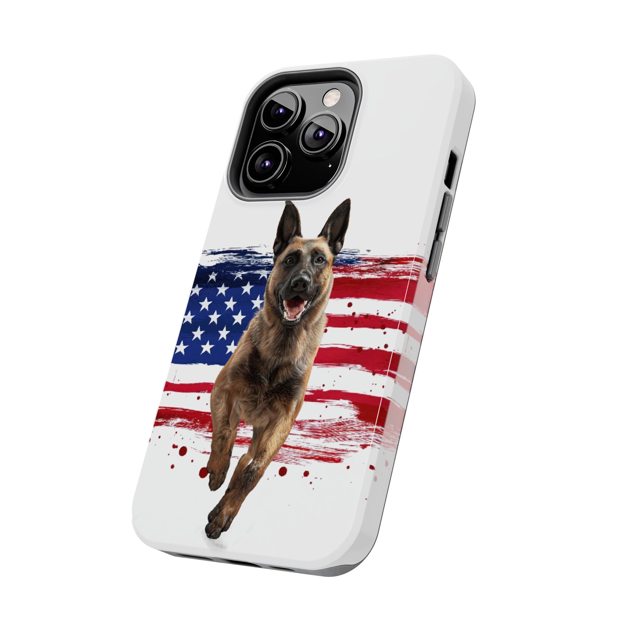 Patriotic Belgian Malinois Phone Case | American Flag K9 Protection