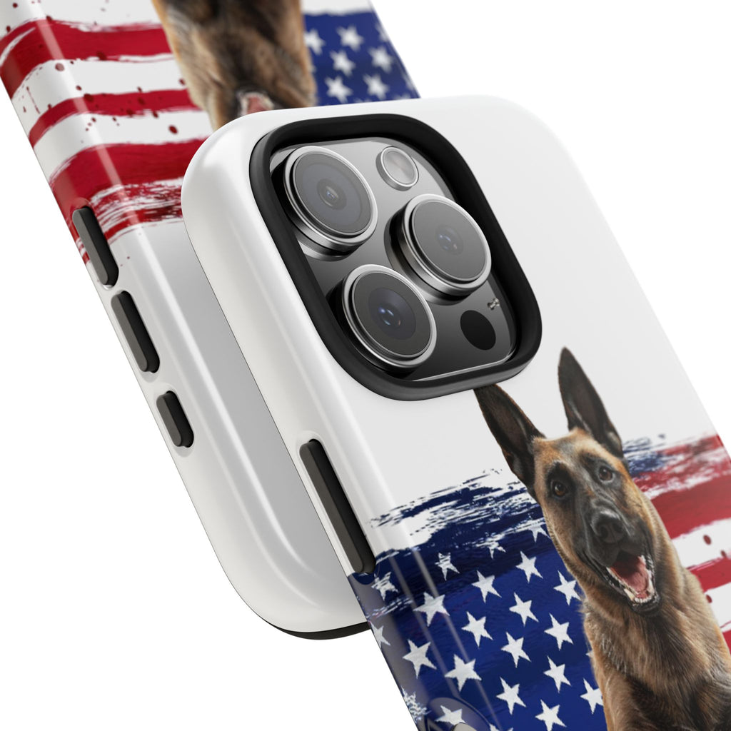 Patriotic Belgian Malinois Phone Case | American Flag K9 Protection