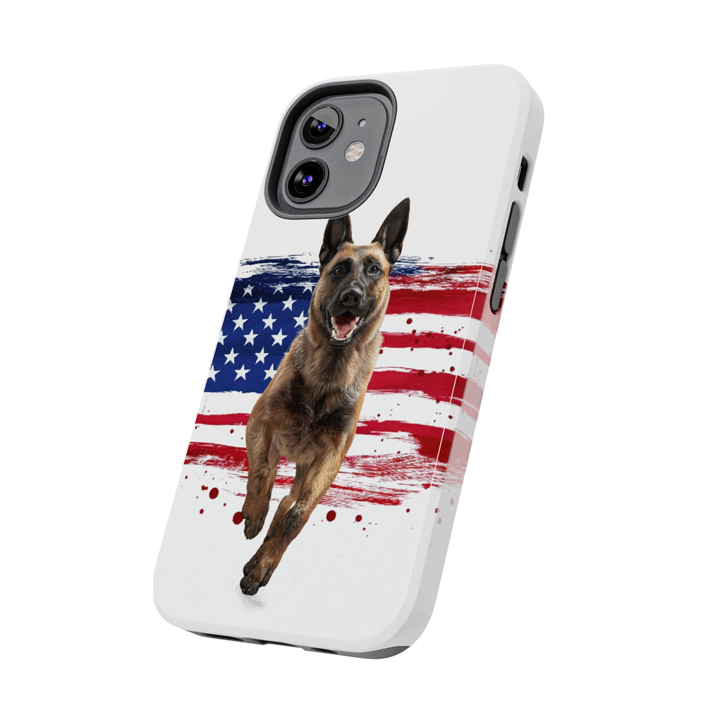 Patriotic Belgian Malinois Phone Case | American Flag K9 Protection