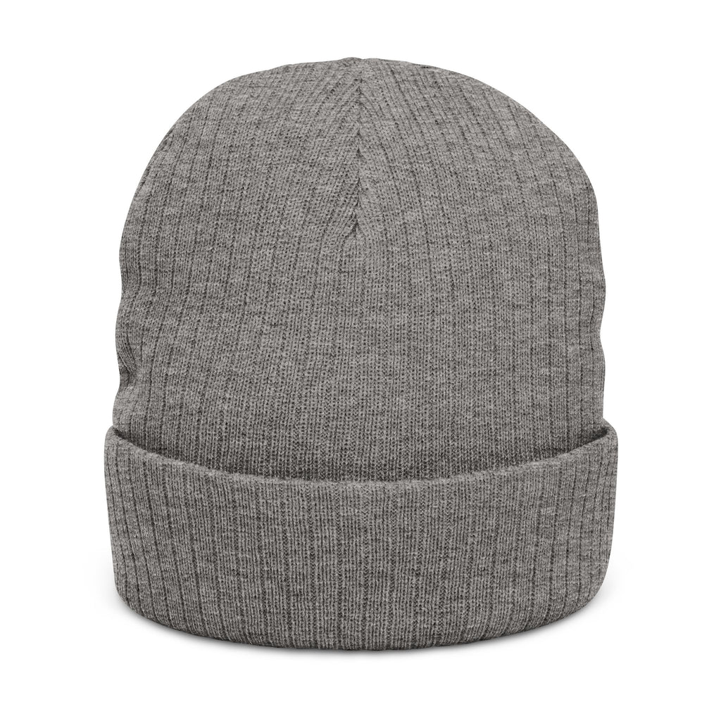 Embroidered Ribbed Beanie — 'Maligator World' Patch Knit Hat