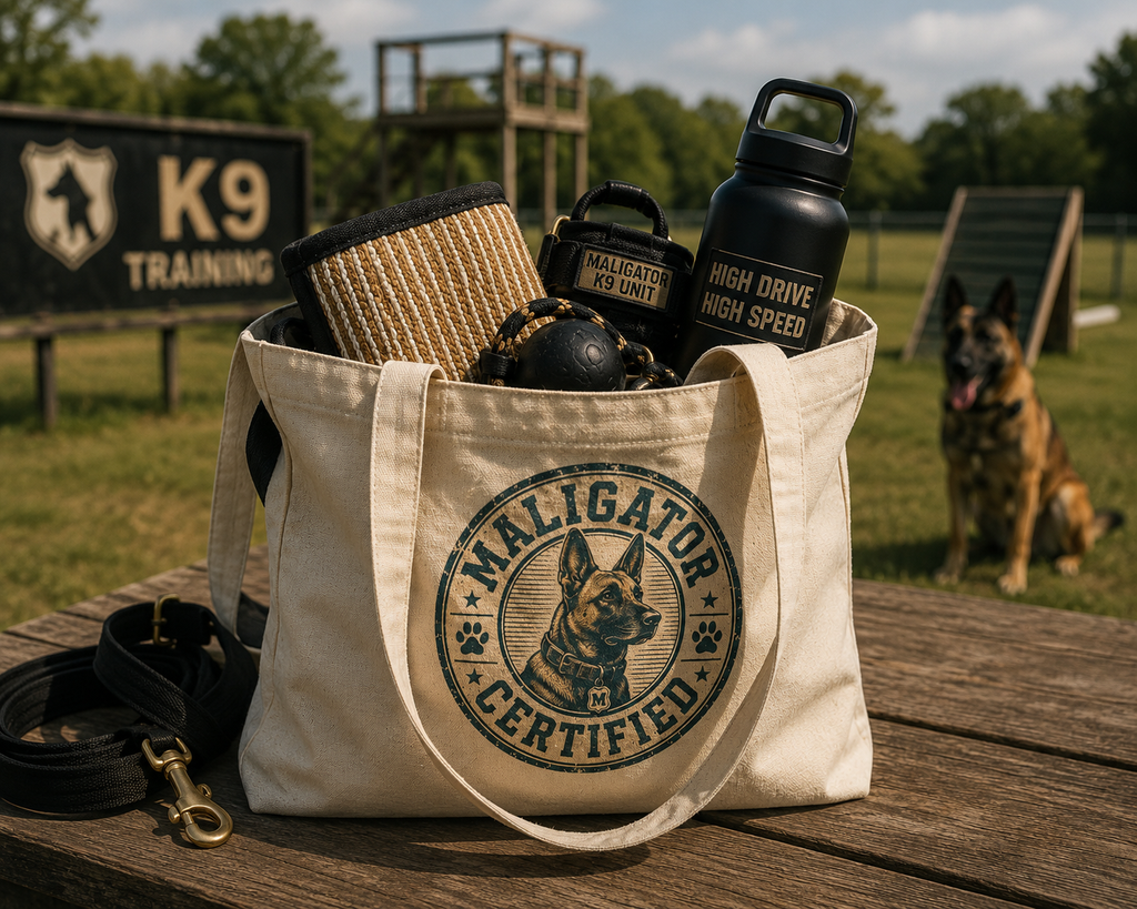 Malligator Certified Dog Badge Tote | Cotton Canvas Tote Bag