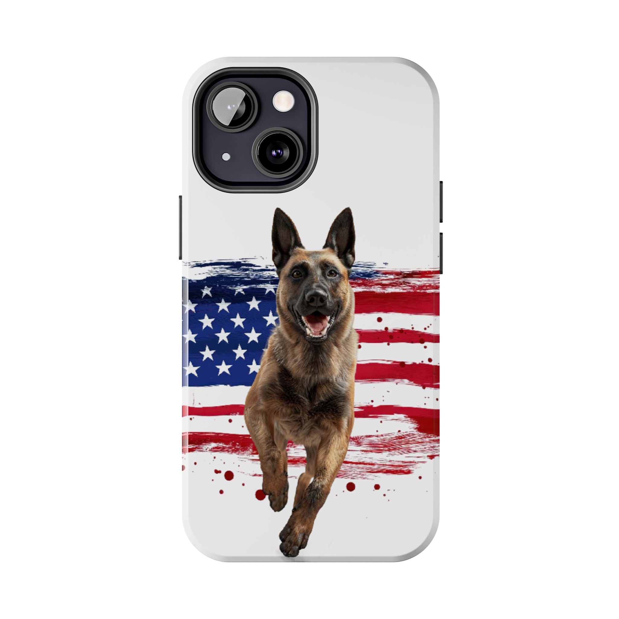 Patriotic Belgian Malinois Phone Case | American Flag K9 Protection