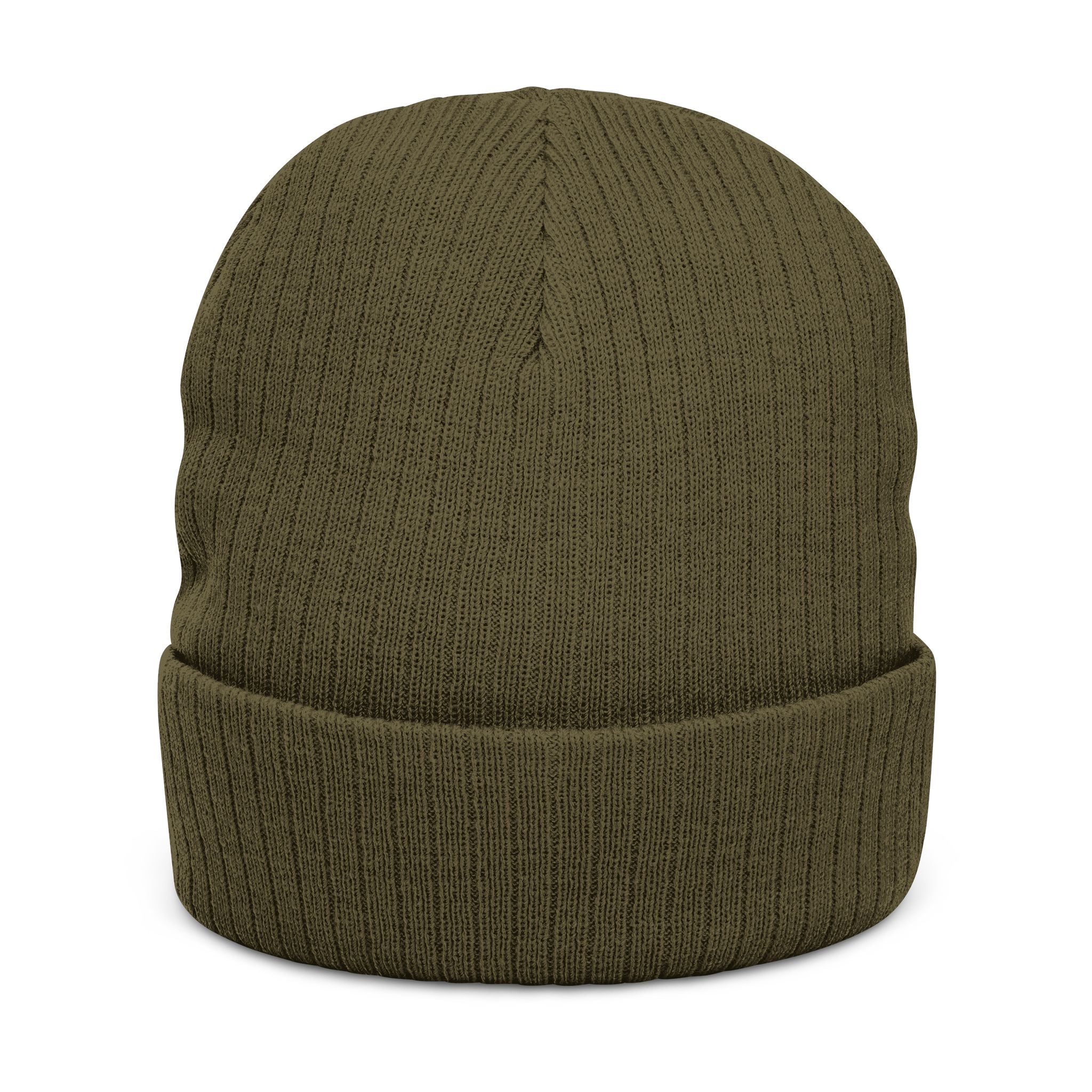 Embroidered Ribbed Beanie — 'Maligator World' Patch Knit Hat