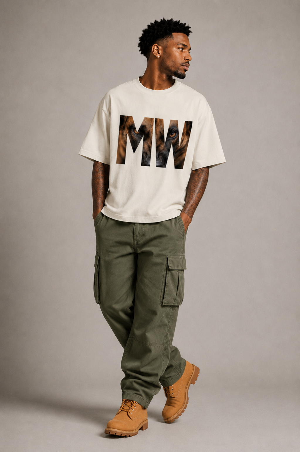 “MW” Tee - Heavyweight Drop Shoulder T-Shirt