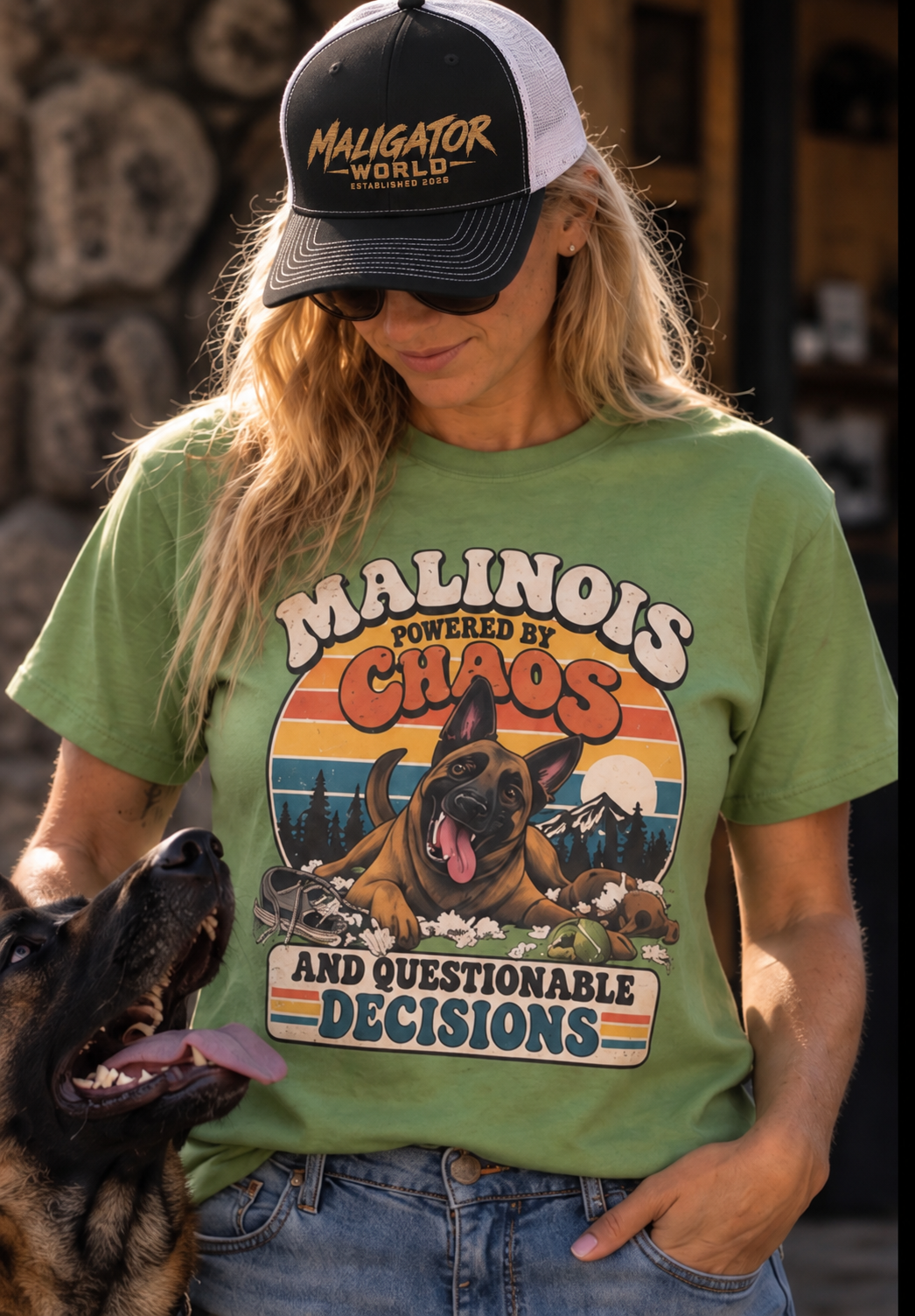 Malinois Chaos and Questionable Decisions Tee // Good Dog Daze Collection