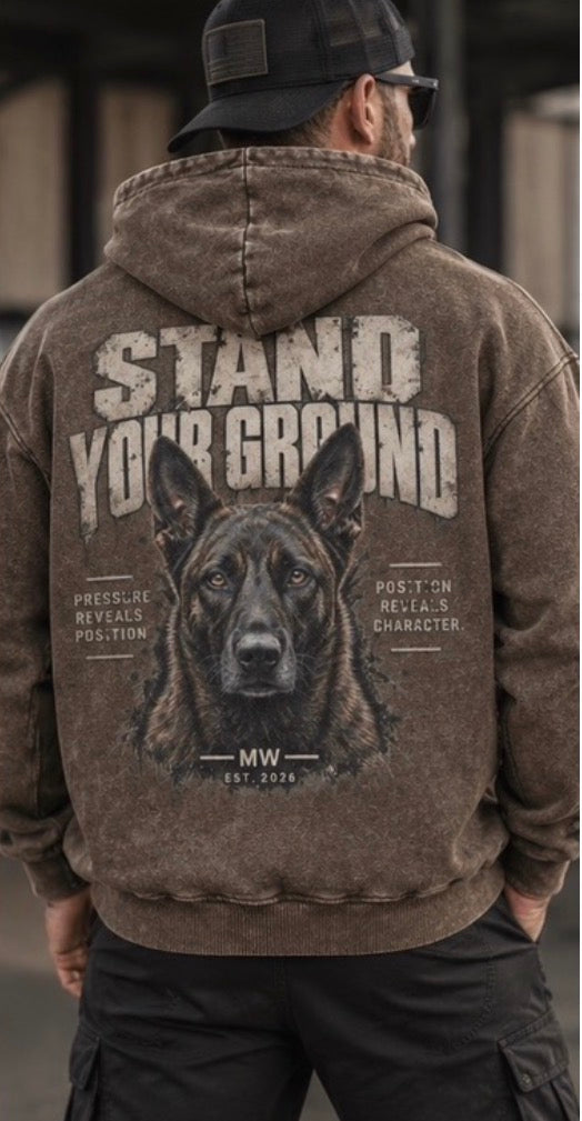 Stand Your Ground // Heavyweight Washed Hoodie