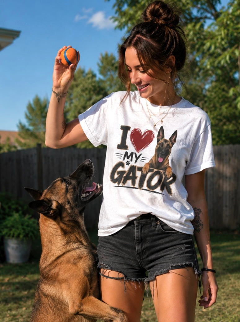 I Heart My Gator Tee | Belgian Malinois Dog Lover Shirt