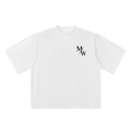MW Slash Tee // MW Essentials // Oversized Drop Shoulder White T-Shirt